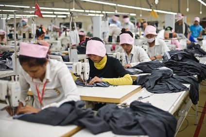 Cambodian garment workers wage