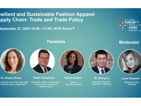 Just Style to host WTO's resilient fashion supply chain panel