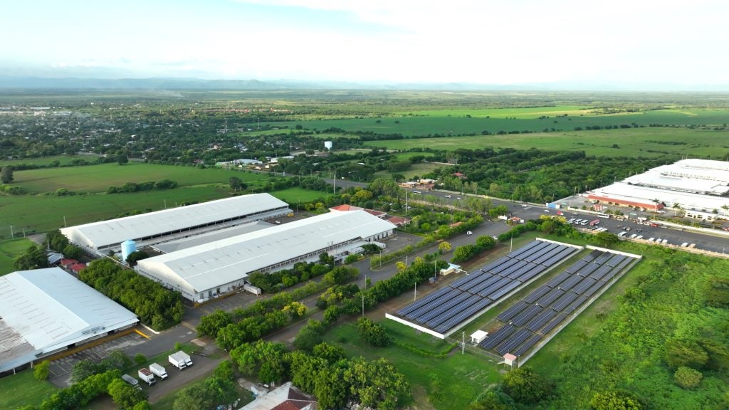 Solar panels at Sae-A Trading Nicaragua plant