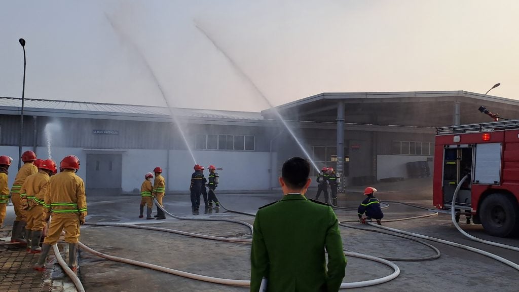 Fire drill at Sae-A Trading Vietnam