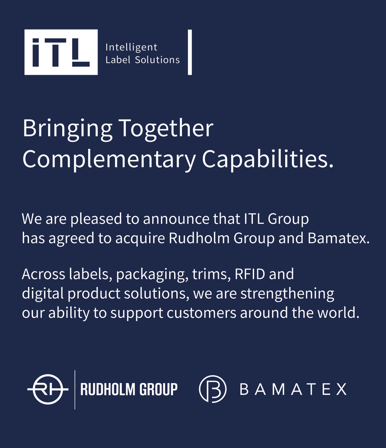 ITL Group Agrees to Acquire Rudholm Group and Bamatex-feature-image